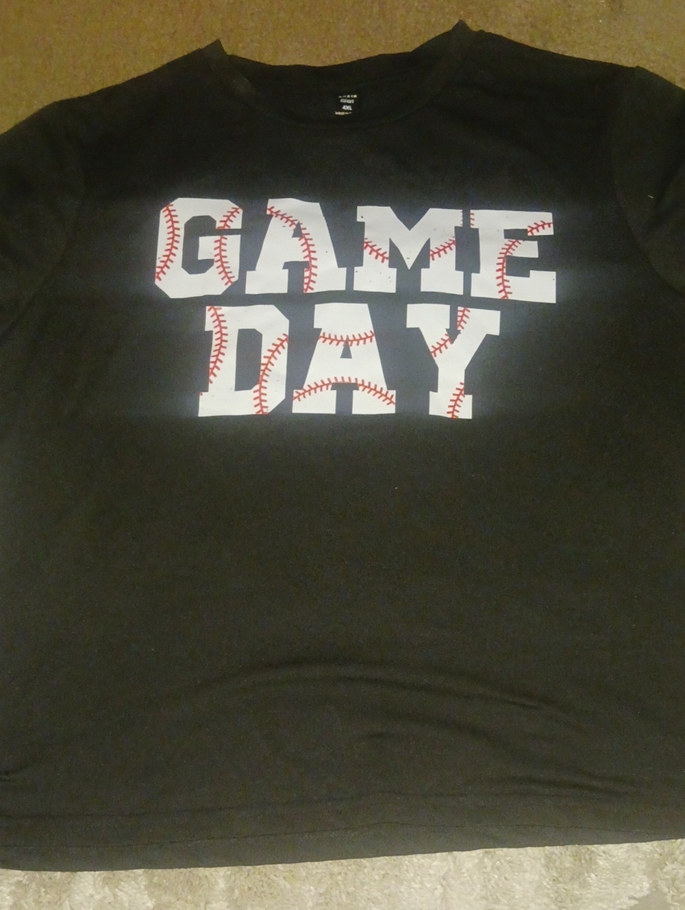 SHEIN Black 'Game Day' Baseball Graphic Tee